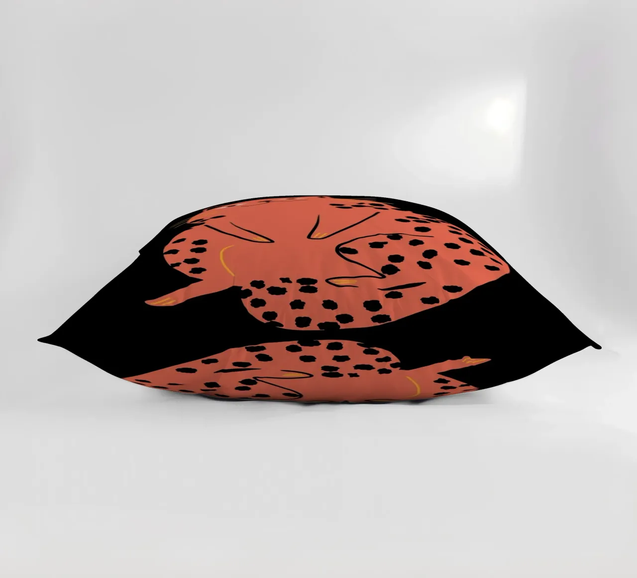 Lazy cat 2 decorative cushion by Little Dean