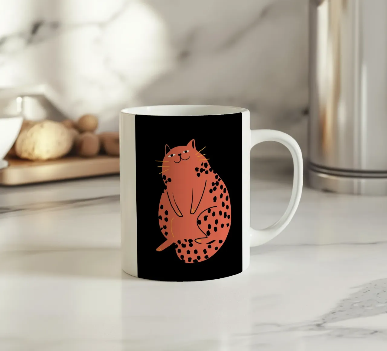 Gatto pigro 2 tazza in ceramica da Little Dean