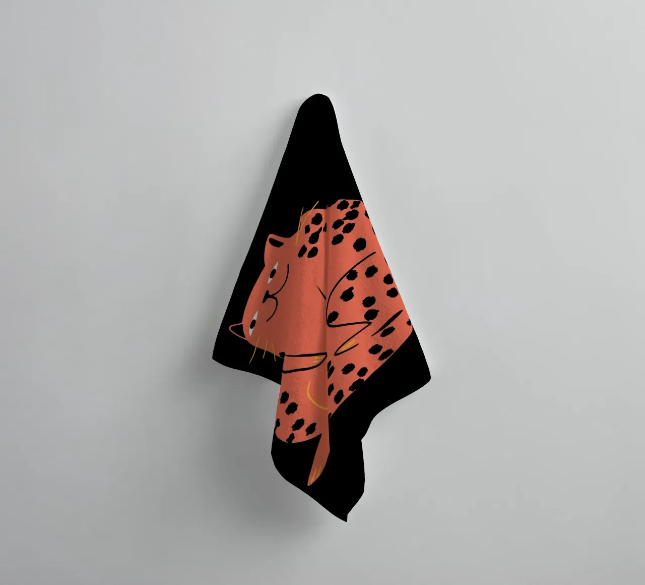 Lazy cat 2 towel by Little Dean