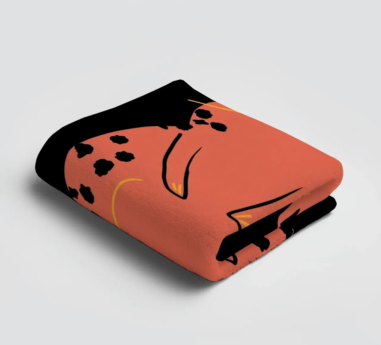 Lazy cat 2 towel by Little Dean