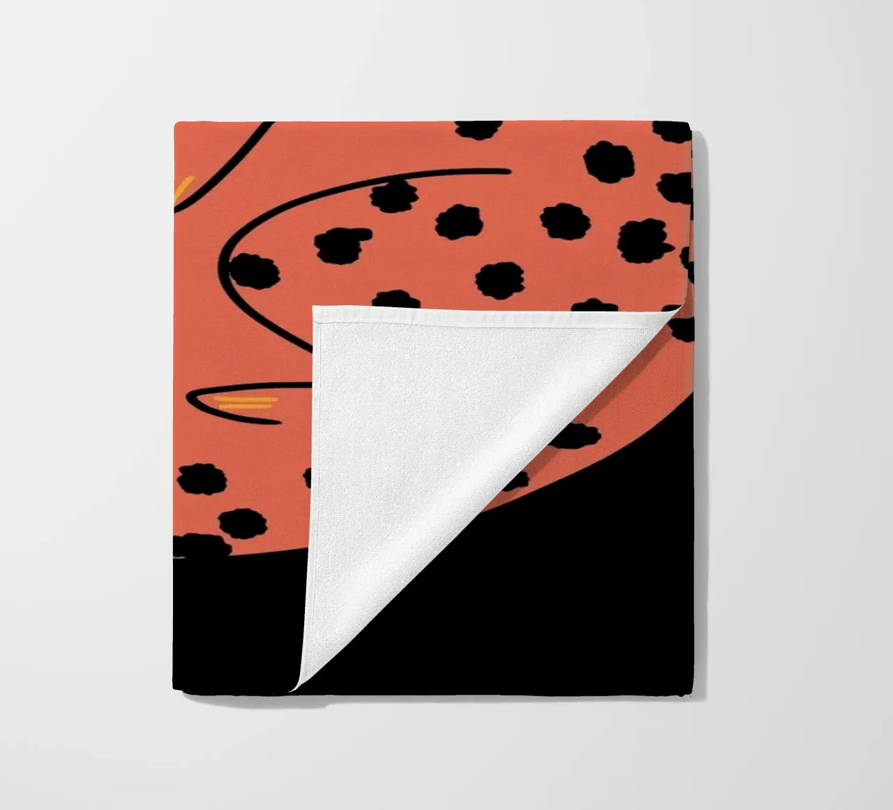 Lazy cat 2 beach towel by Little Dean