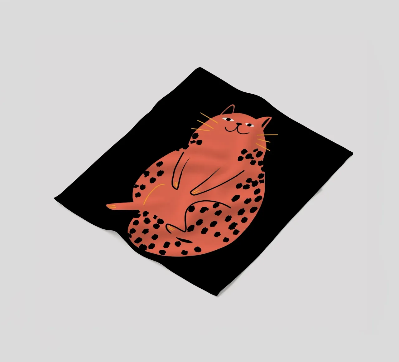Lazy cat 2 fleece blanket by Little Dean