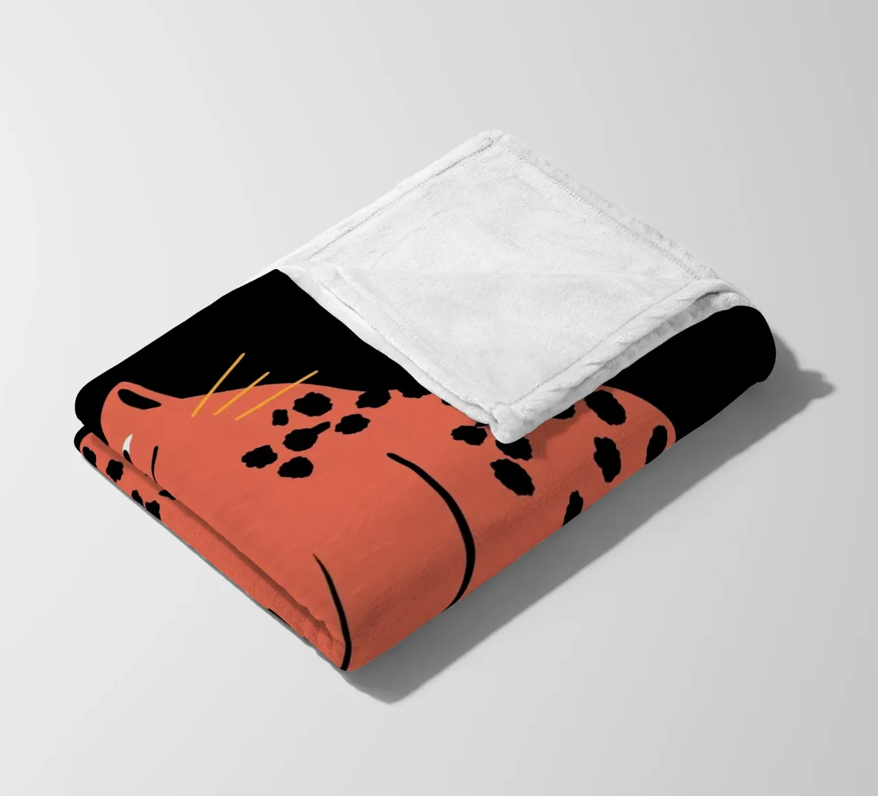 Lazy cat 2 fleece blanket by Little Dean