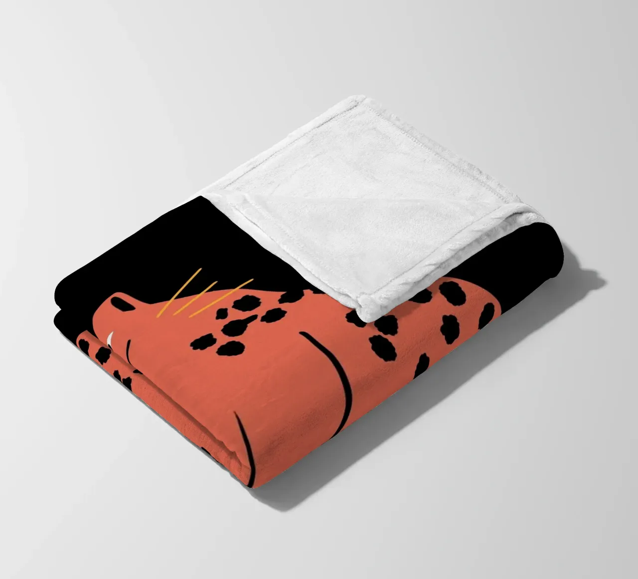 Lazy cat 2 fleece blanket by Little Dean