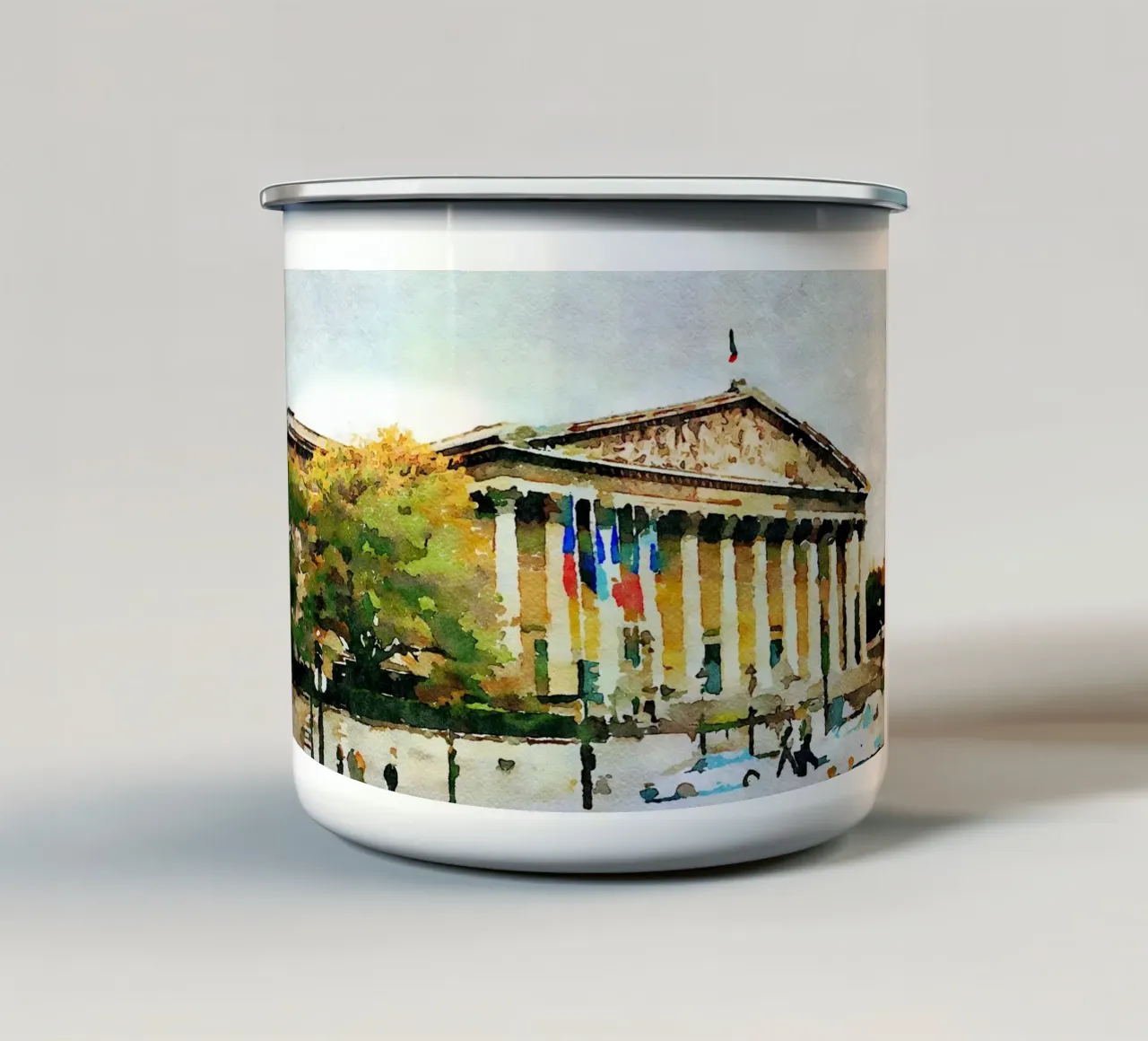 A Parigi tazza in smalto da Massimo Frascogna
