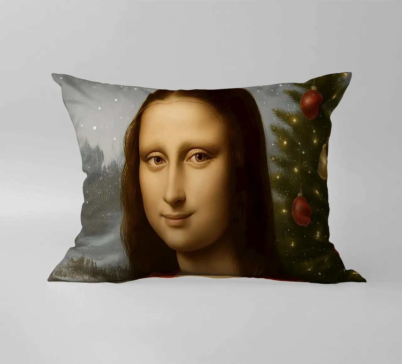 MONA LISA IN MAGLIONE NATALIZIO cuscino da ARTOMATIC