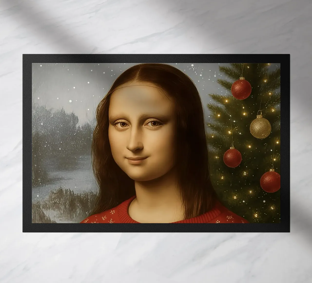 MONA LISA IN MAGLIONE NATALIZIO zerbino da ARTOMATIC
