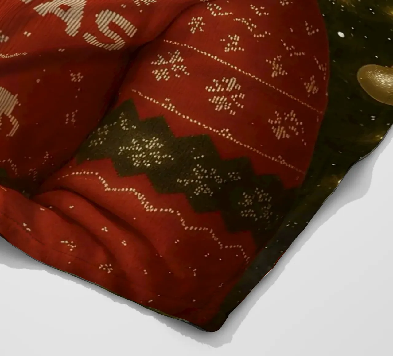 MONA LISA IM WEIHNACHTSPULLI Fleecedecke von ARTOMATIC