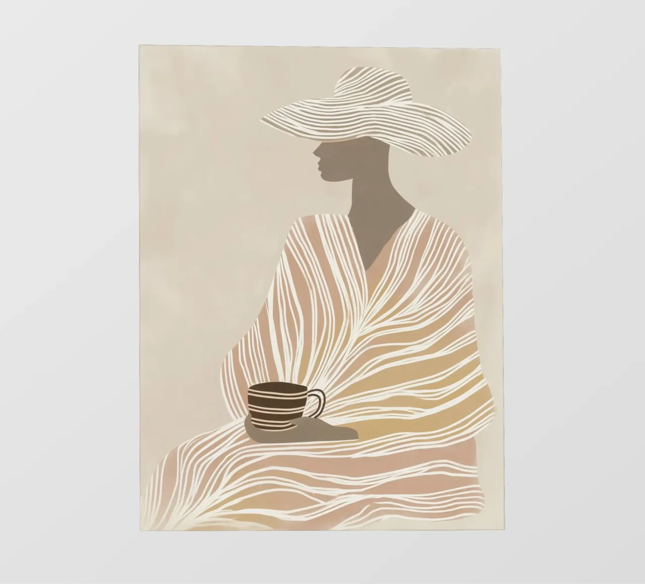 Latte | Lineart in beige e marrone pellicola backlit da Autofocus