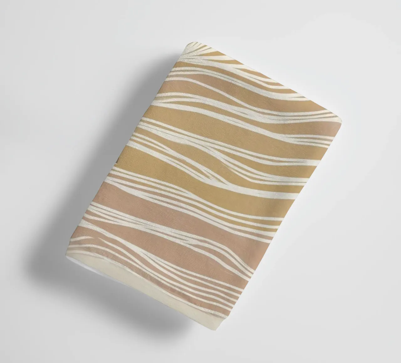 Latte | Lineart in beige e marrone asciugamano da bagno da Autofocus