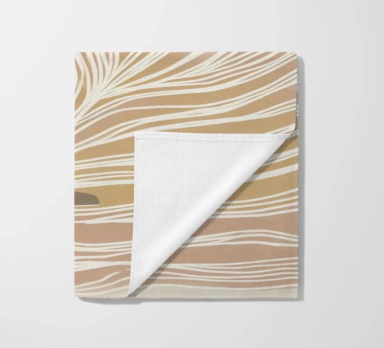 Latte | Lineart in beige e marrone telo mare da Autofocus
