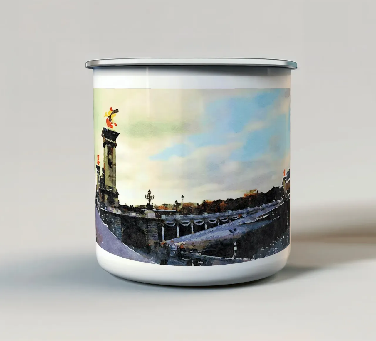 Parigi tazza in smalto da Massimo Frascogna