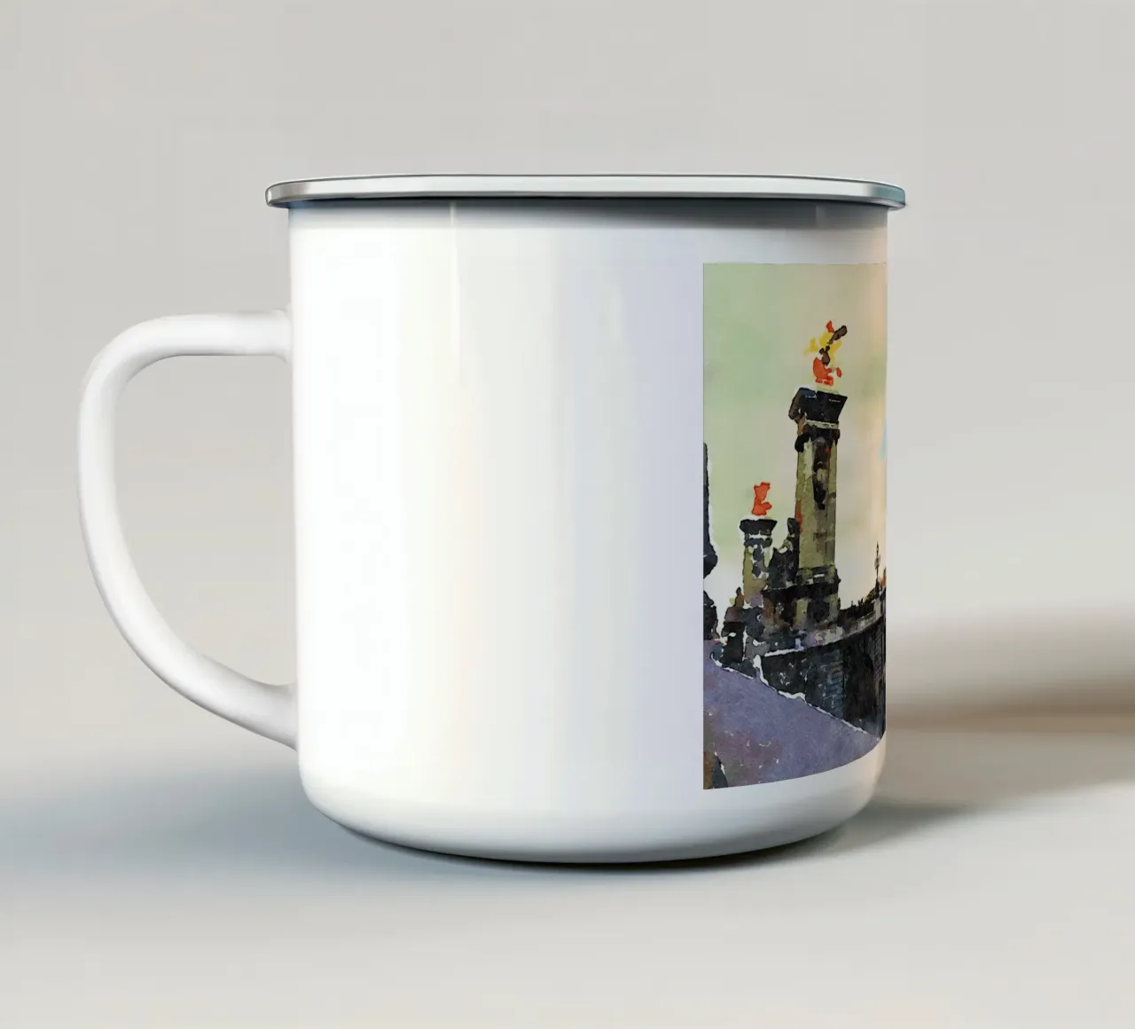 Parigi tazza in smalto da Massimo Frascogna