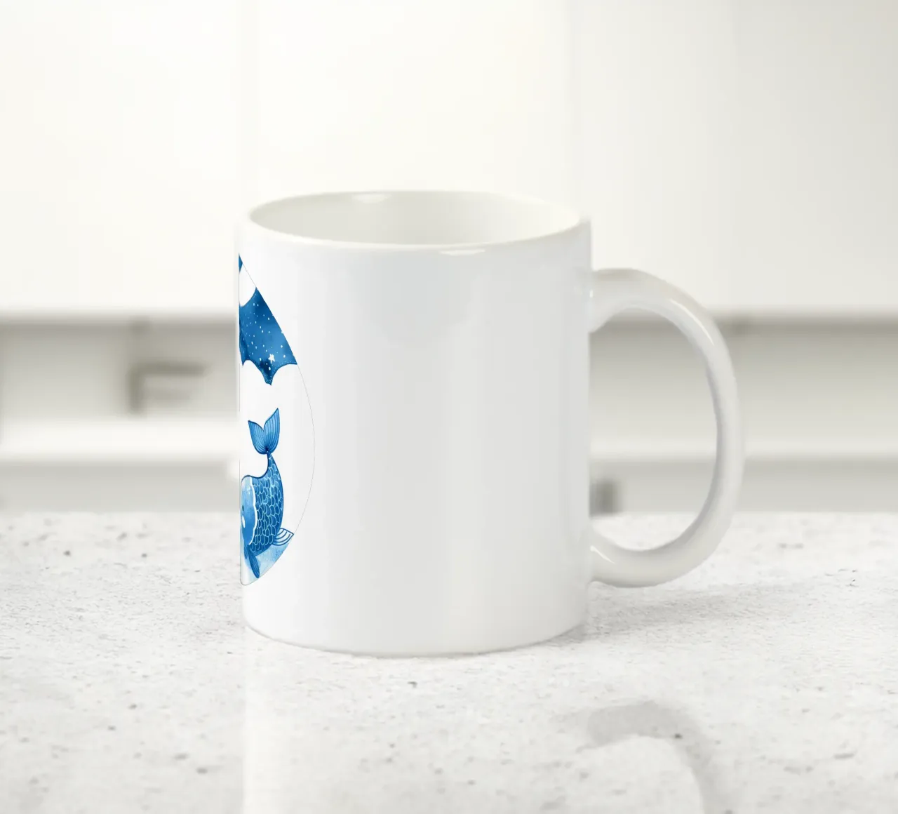 Pisces tazza in ceramica da Synthaira