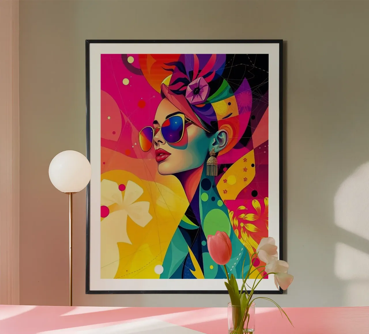 Ritratto colorato di una donna carta hahnemühle da BenCoStyle