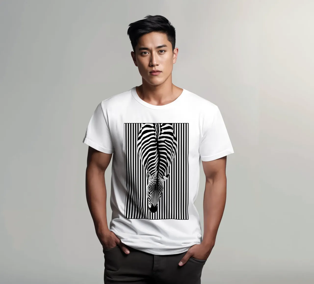 Strisce zebrate dall'alto t-shirt da Autofocus