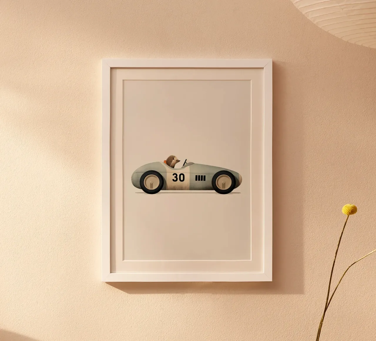 Hérisson dans une voiture jouet hahnemühle de Emil Art Studio