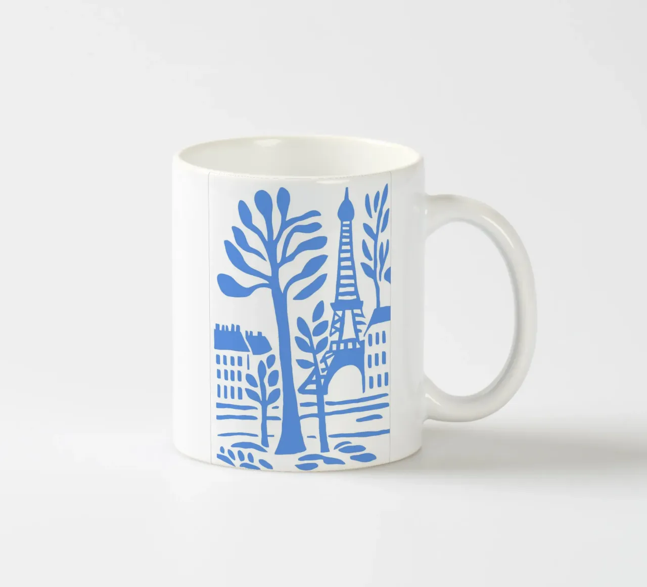 Parigi Torre Eiffel Poster Moderno Stencil Blu tazza in ceramica da Une Affaire de Filles