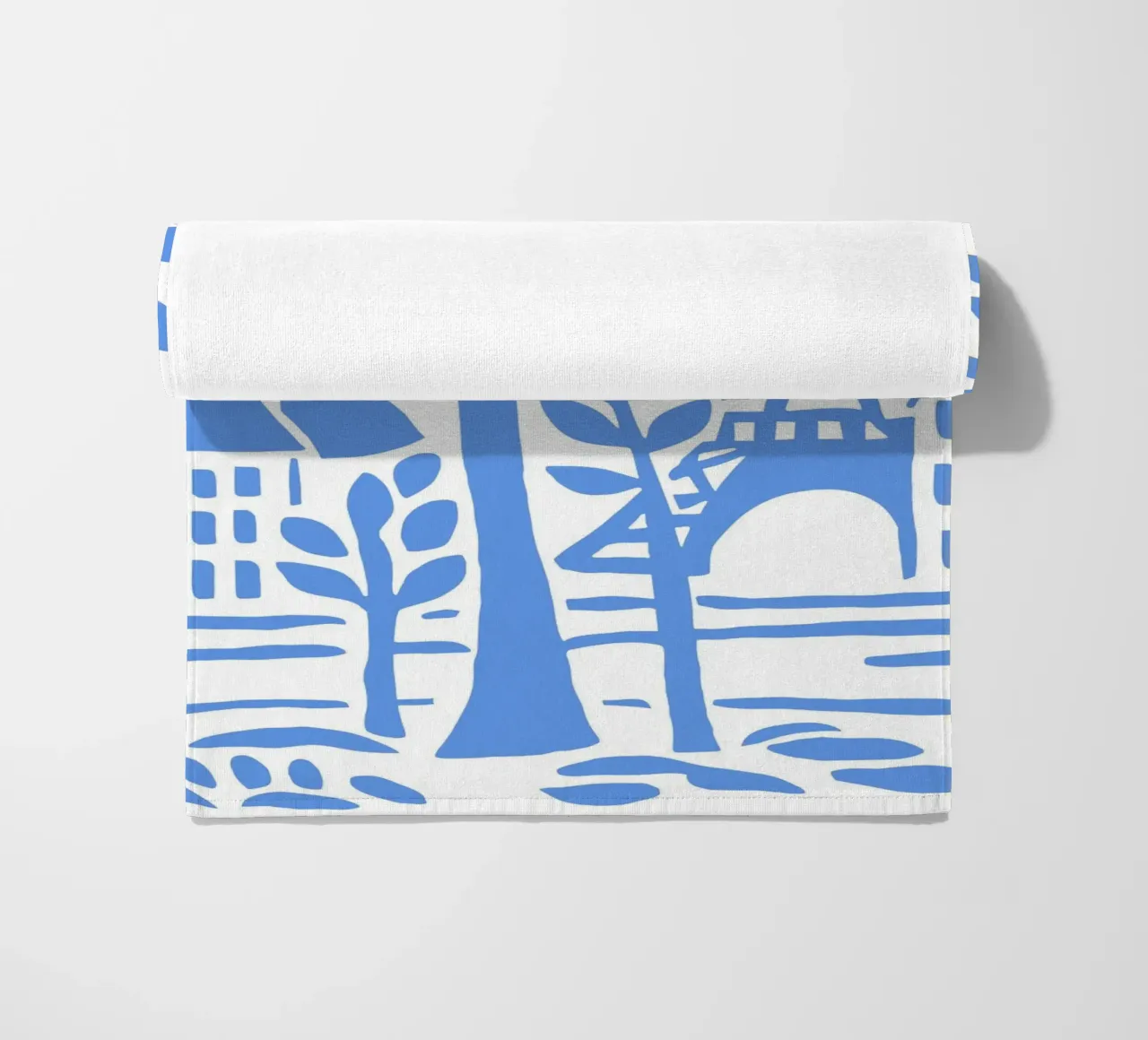 Parigi Torre Eiffel Poster Moderno Stencil Blu telo mare da Une Affaire de Filles