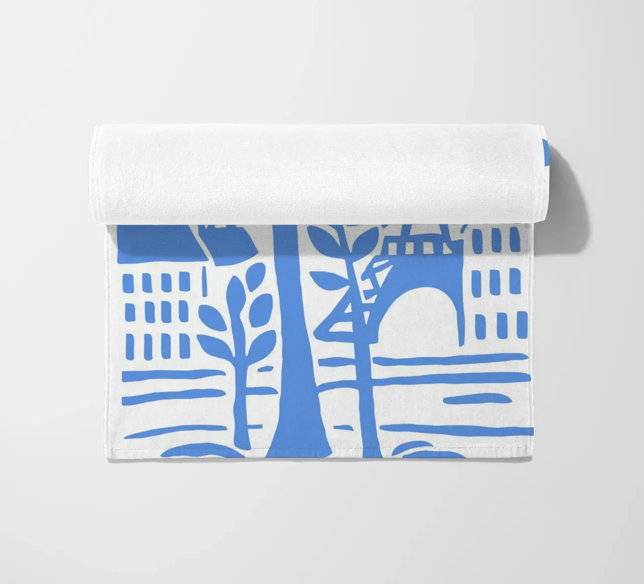 Parigi Torre Eiffel Poster Moderno Stencil Blu telo mare da Une Affaire de Filles