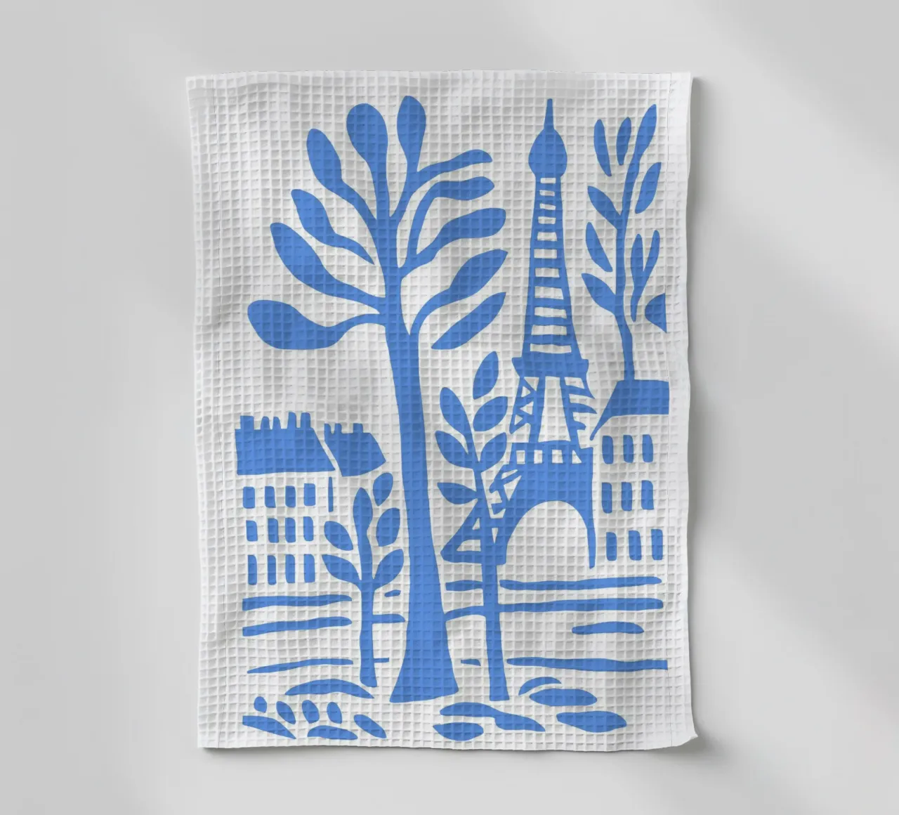 Parigi Torre Eiffel Poster Moderno Stencil Blu canovaccio da cucina da Une Affaire de Filles