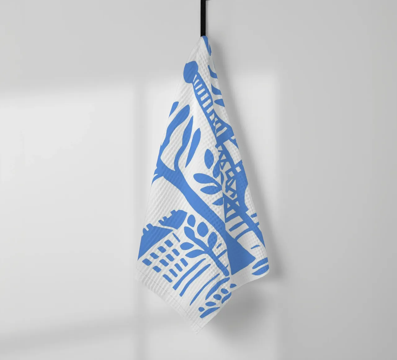 Parigi Torre Eiffel Poster Moderno Stencil Blu canovaccio da cucina da Une Affaire de Filles