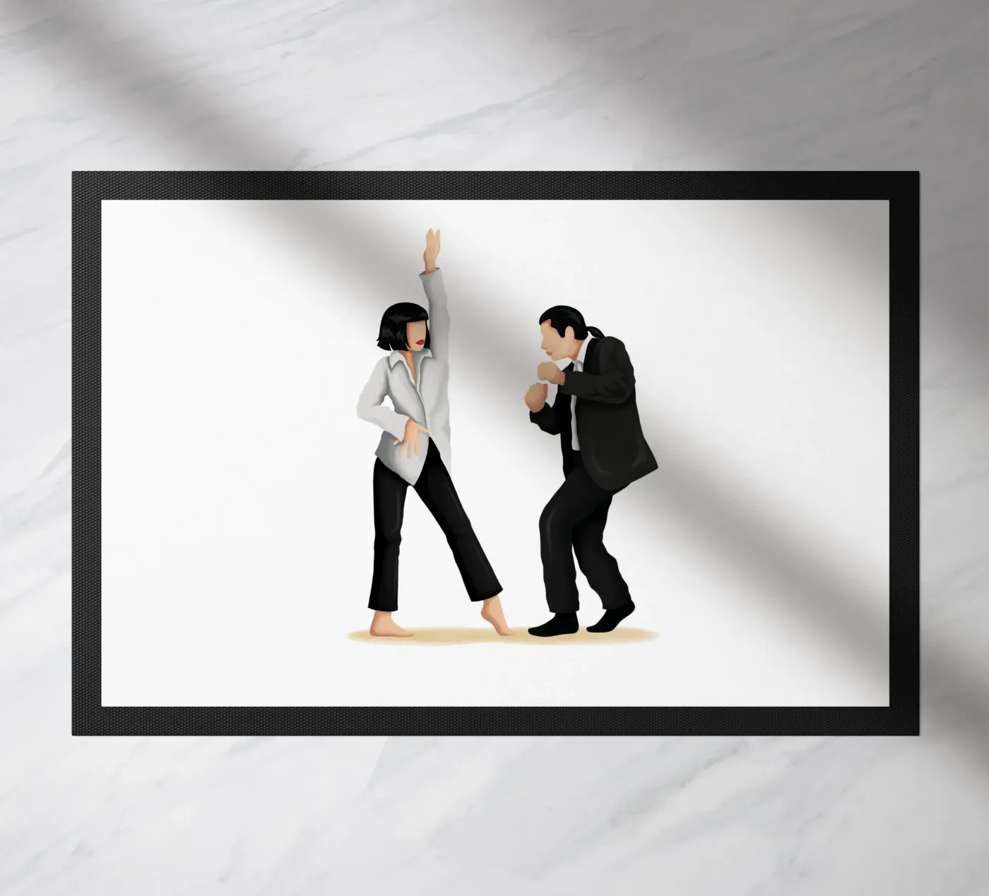 Pulp Fiction doormat by Nour Tohme