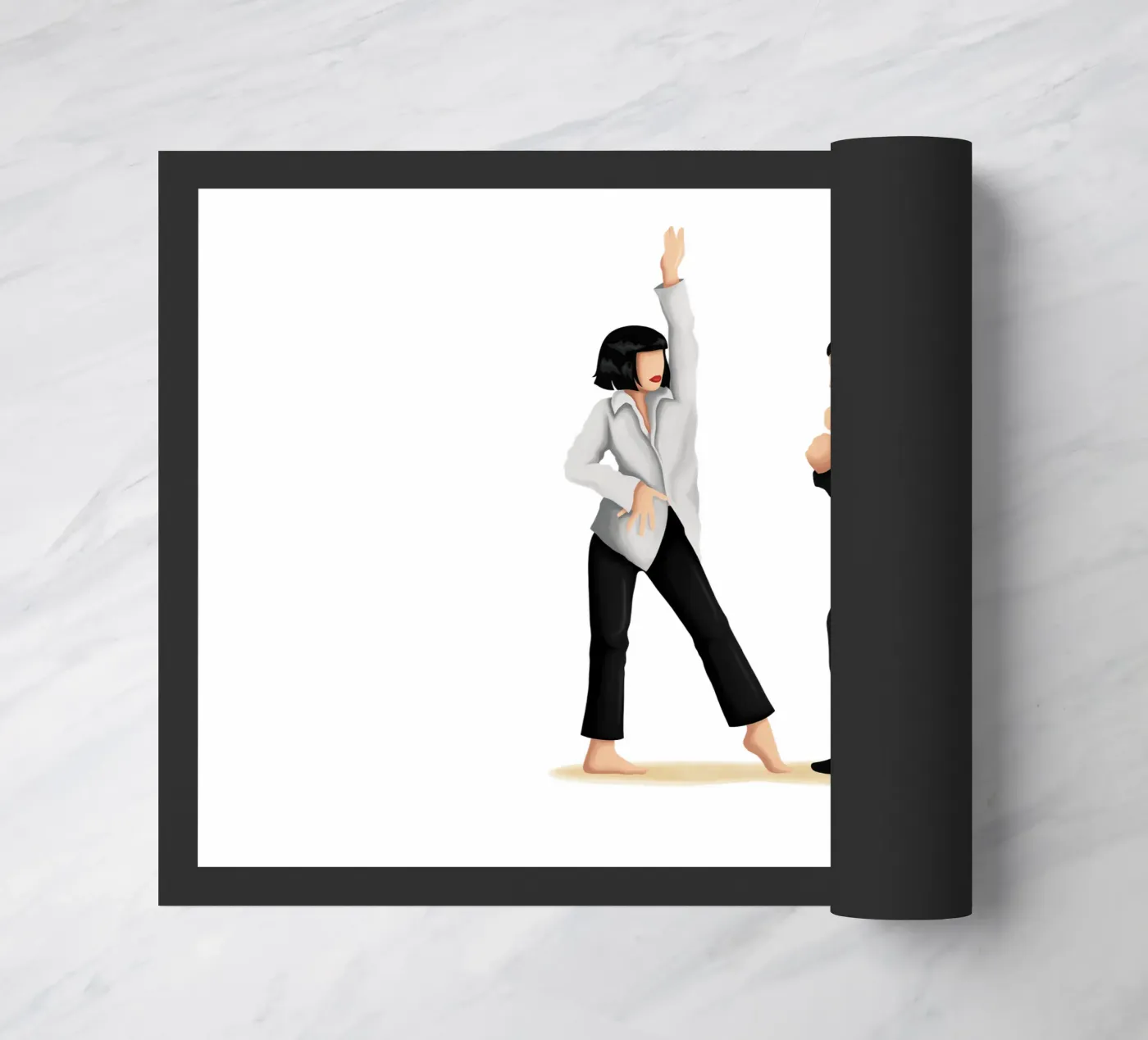 Pulp Fiction doormat by Nour Tohme