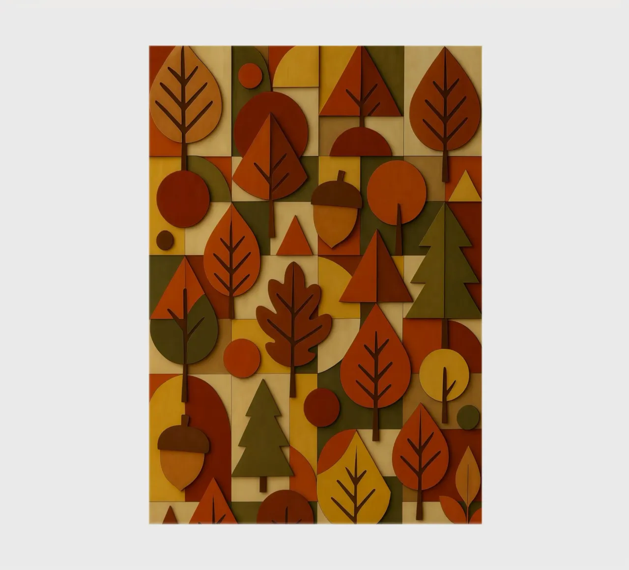 Autumn Fall Abstract Geometric Design notebook by ARTOMATIC