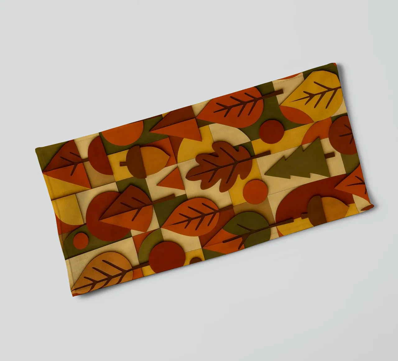 Autumn Fall Abstract Geometric Design towel by ARTOMATIC