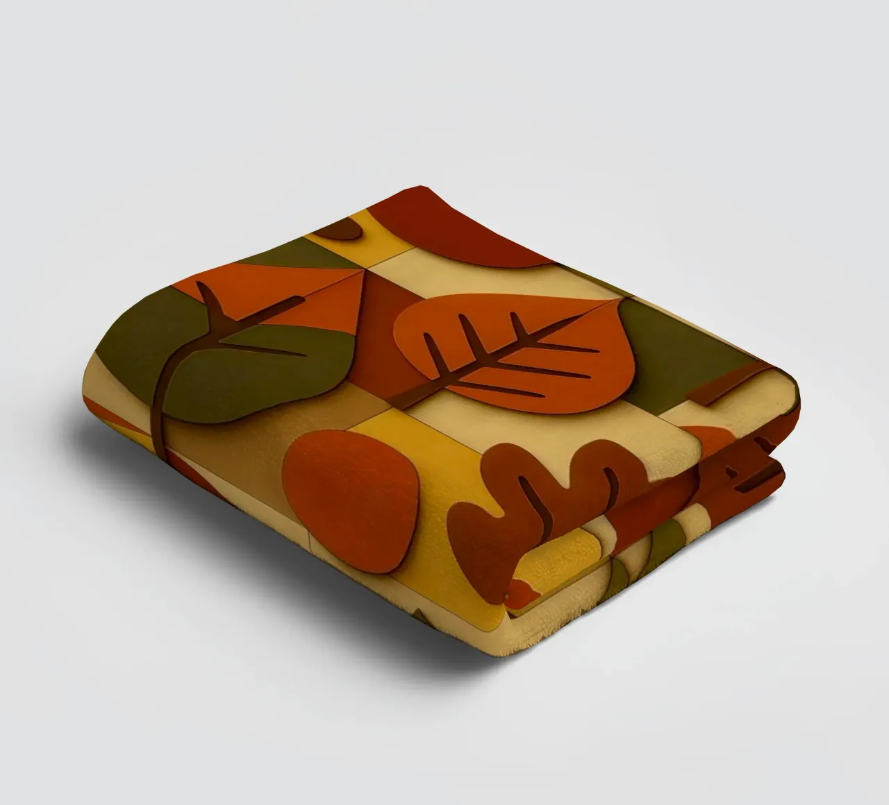 Autumn Fall Abstract Geometric Design towel by ARTOMATIC