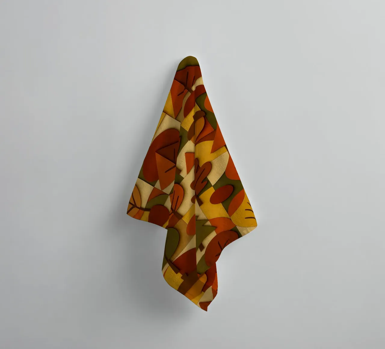 Autumn Fall Abstract Geometric Design towel by ARTOMATIC