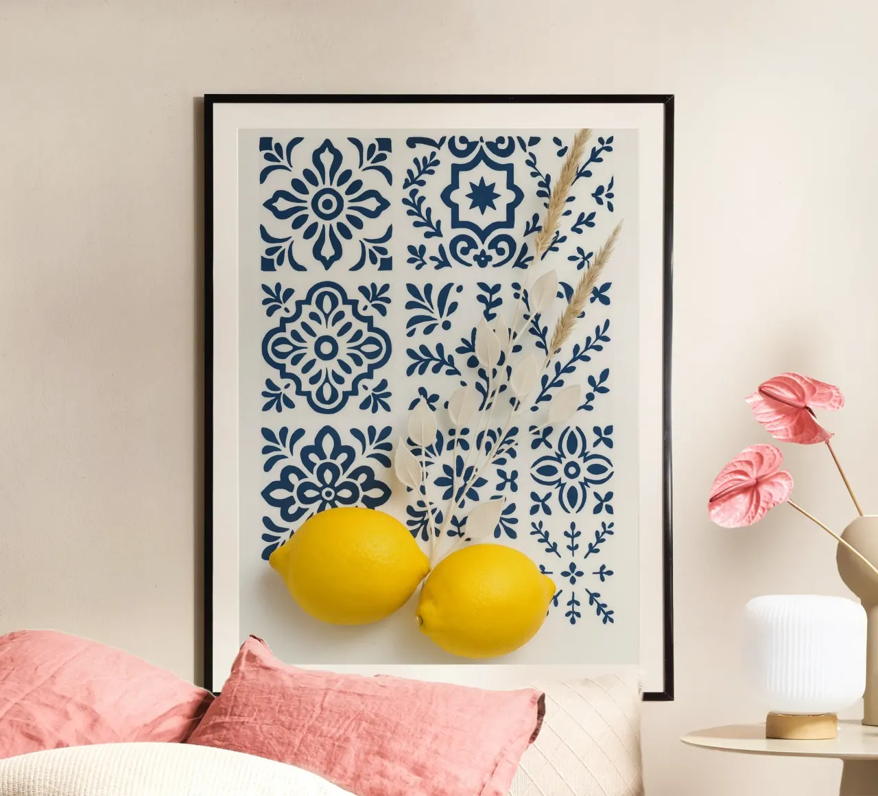 Piastrelle mediterranee e design al limone carta hahnemühle da Casa Calm