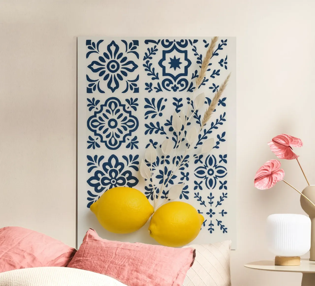 Piastrelle mediterranee e design al limone carta hahnemühle da Casa Calm