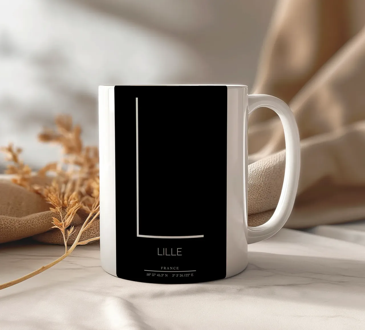 LILLE - noir tazza in ceramica da CityLights