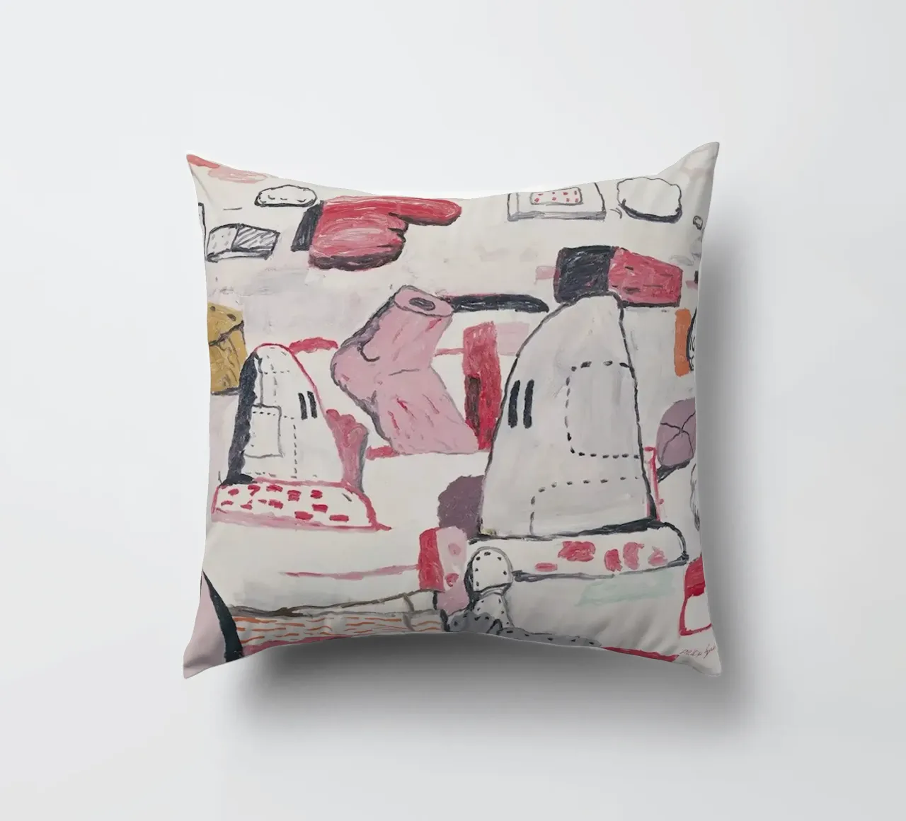 Philip Guston Terre piatte cuscino da Riley Art Studio