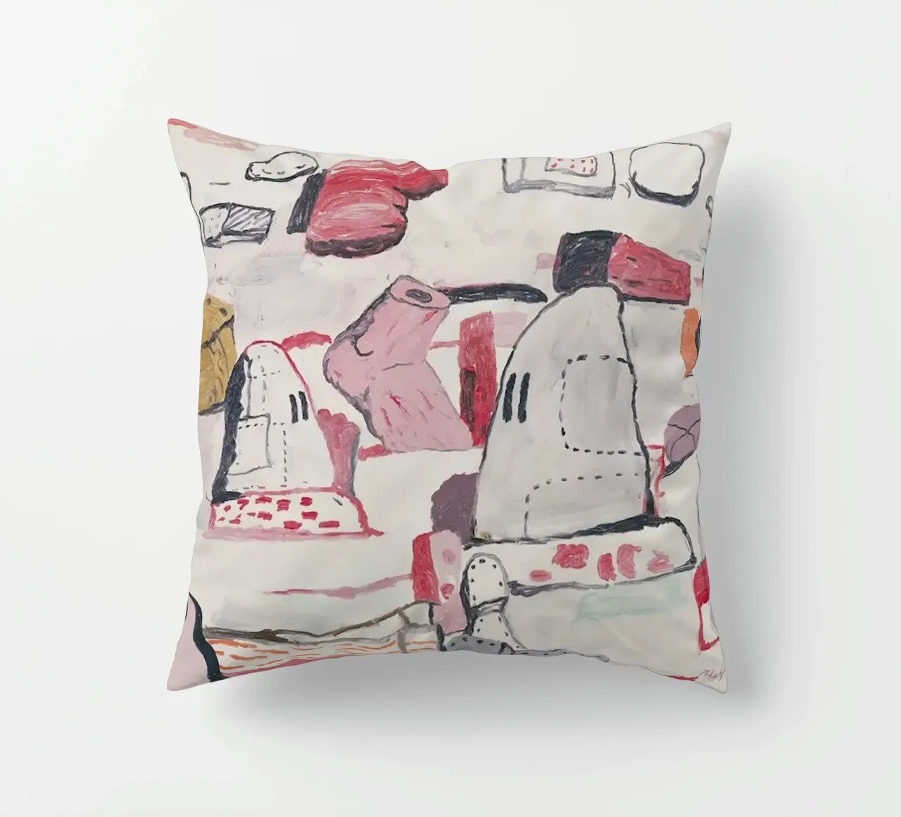 Philip Guston Terre piatte cuscino da Riley Art Studio