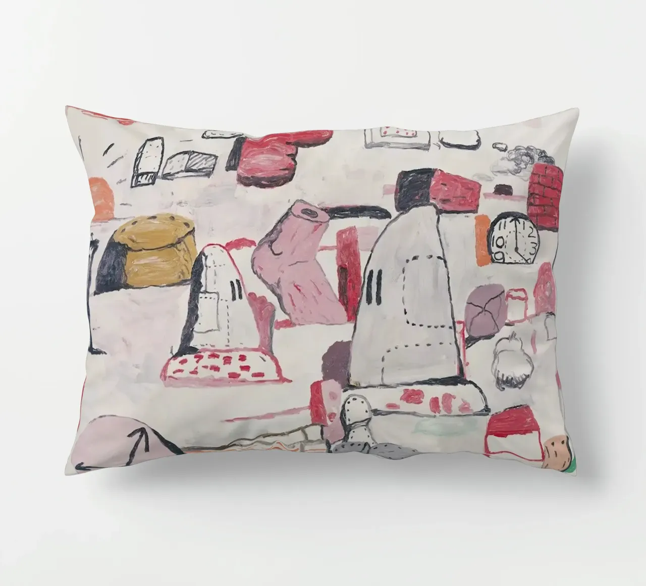 Philip Guston Terre piatte cuscino da Riley Art Studio