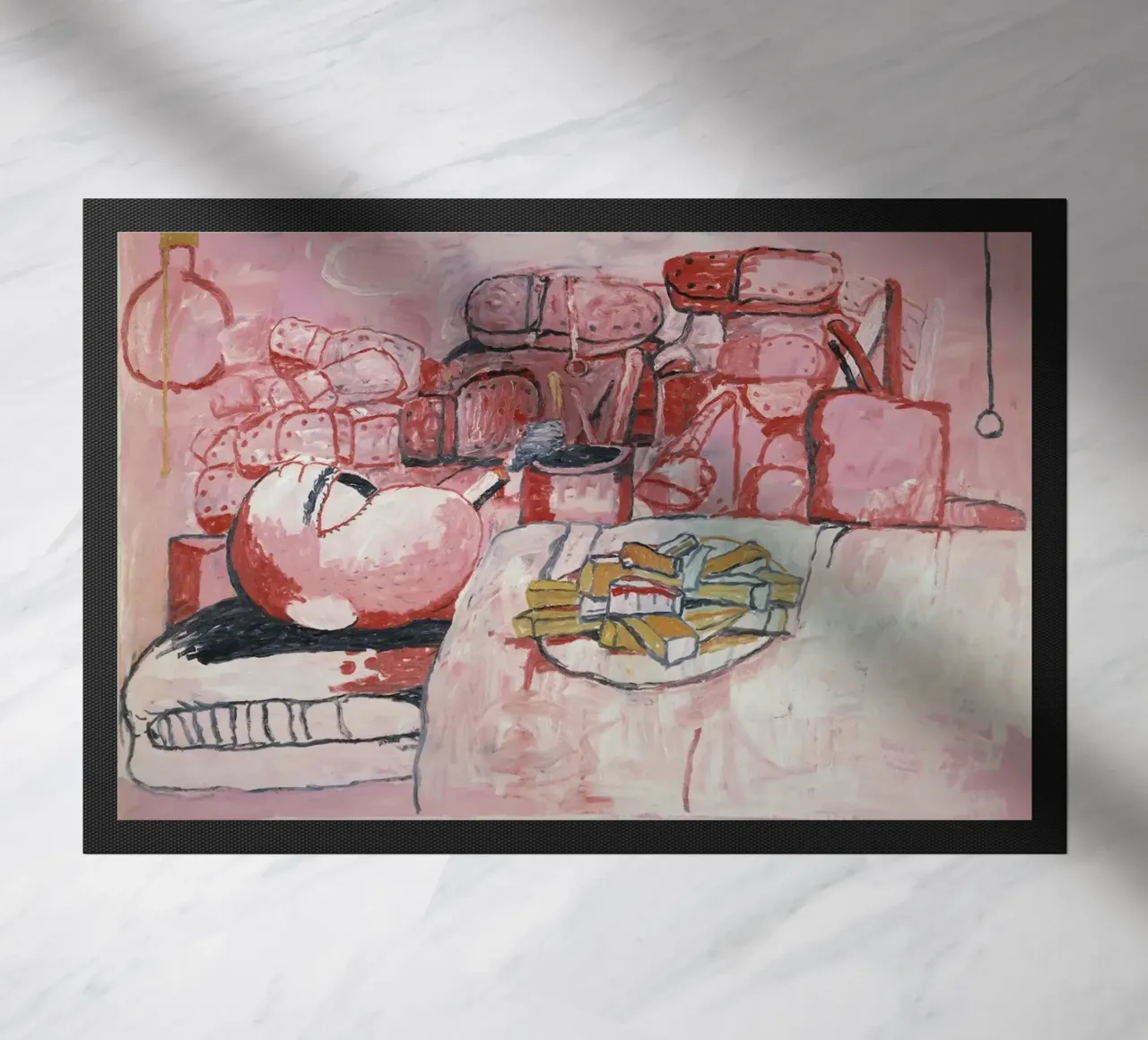 Philip Guston Pintar Fumar Comer felpudo de Riley Art Studio