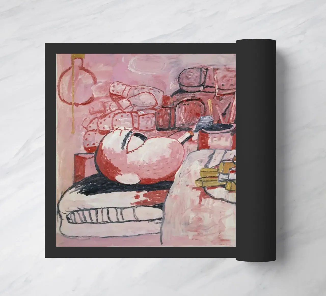 Philip Guston Pintar Fumar Comer felpudo de Riley Art Studio