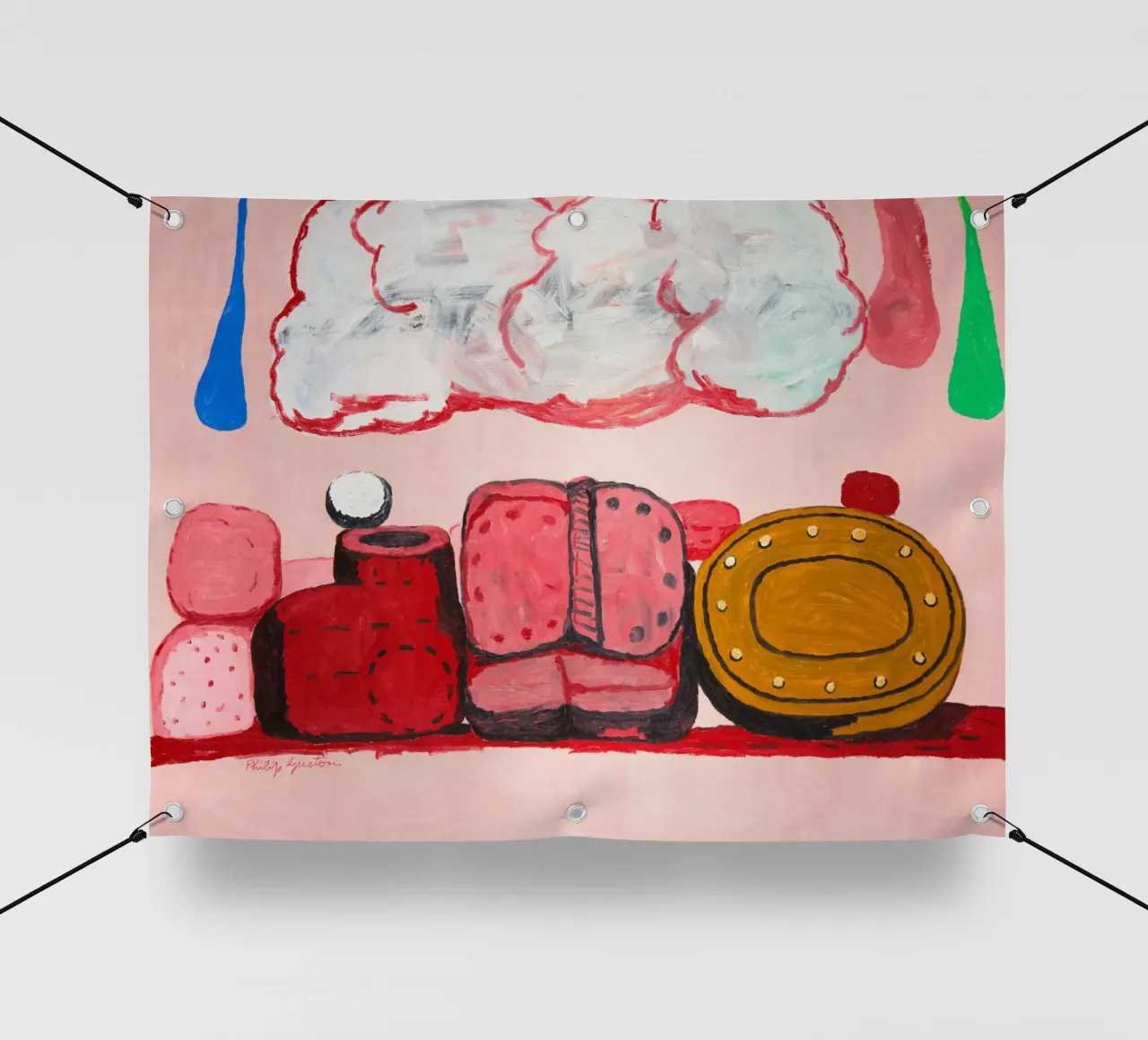 Philip Guston Nuvola di pioggia telo in pvc da Riley Art Studio