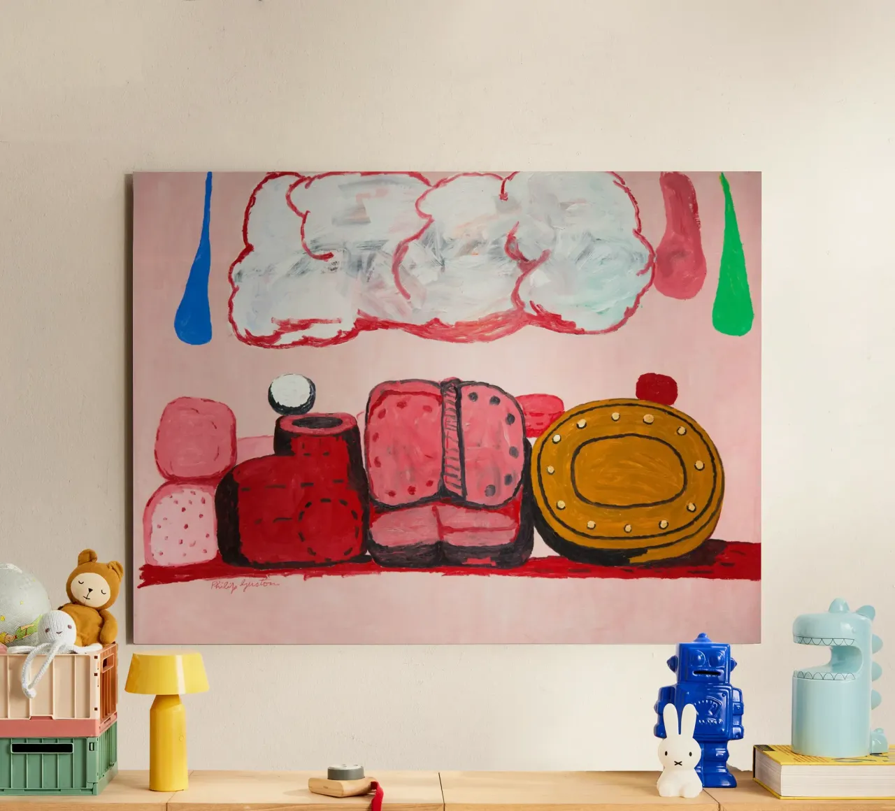 Philip Guston Nuvola di pioggia alluminio dibond da Riley Art Studio
