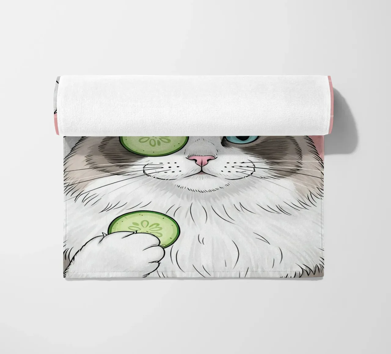 Spa Day Cat Illustration telo mare da Attaboy Dsgn