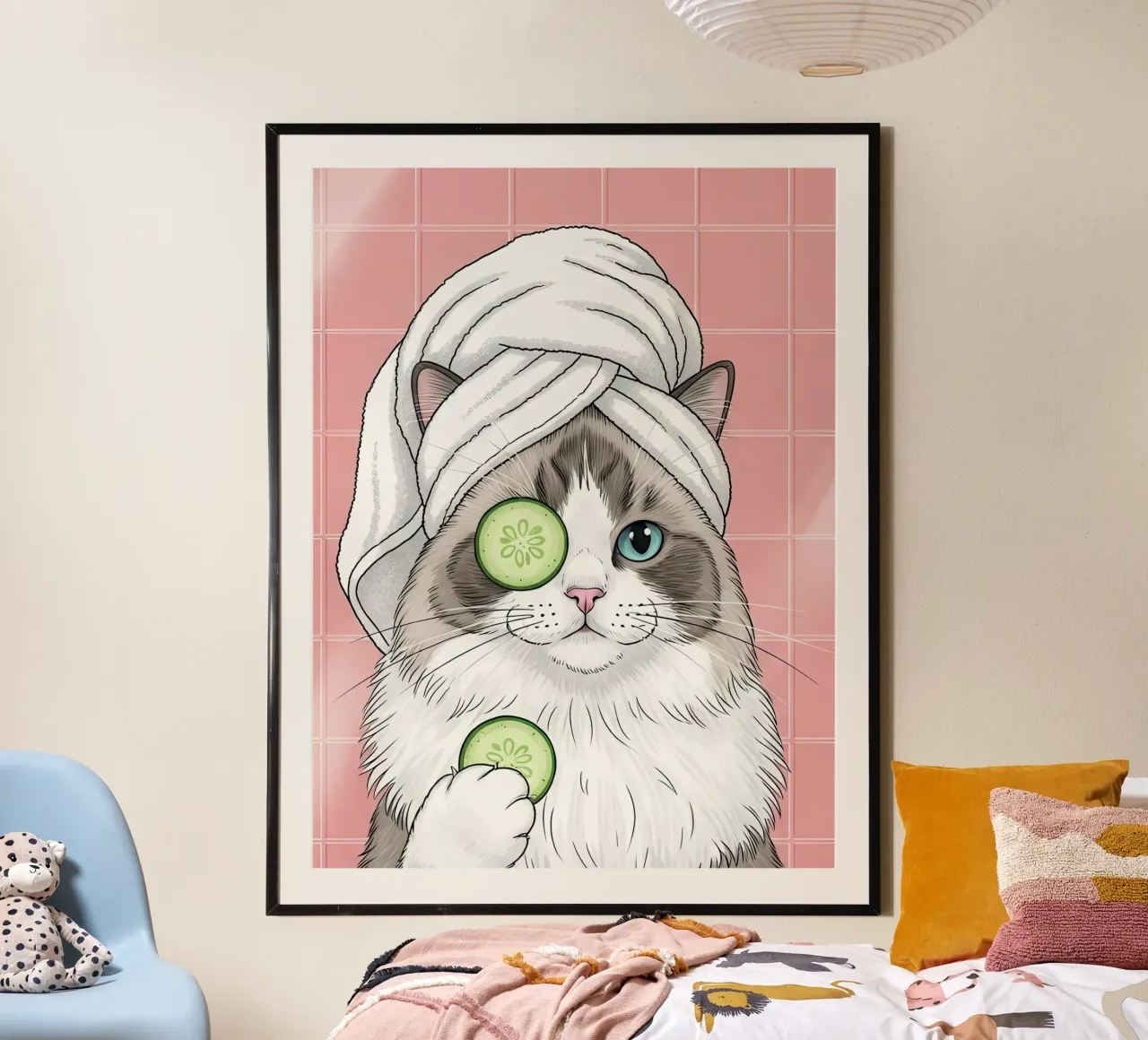 Spa Day Cat Illustration carta hahnemühle da Attaboy Dsgn
