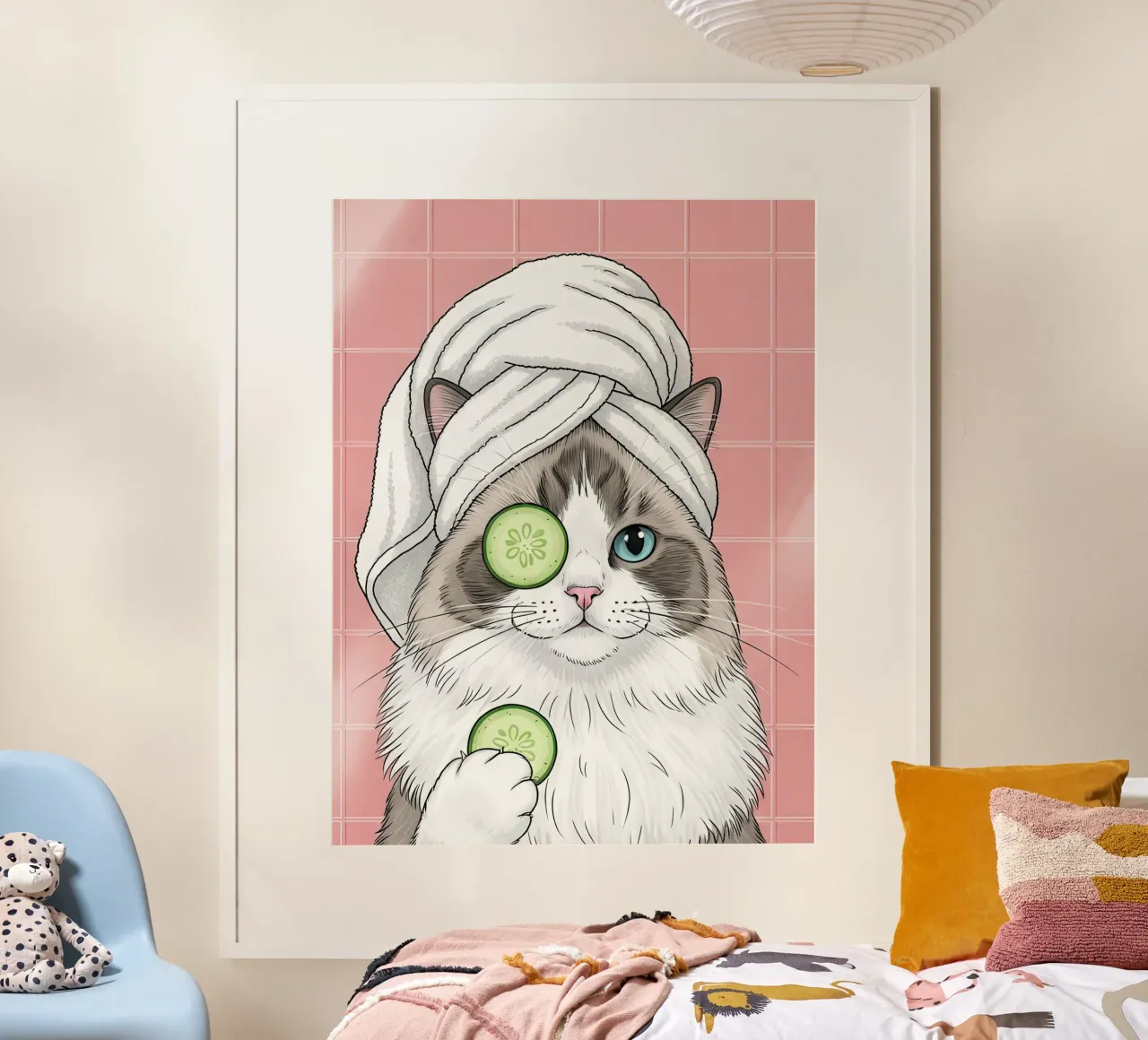 Spa Day Cat Illustration carta hahnemühle da Attaboy Dsgn