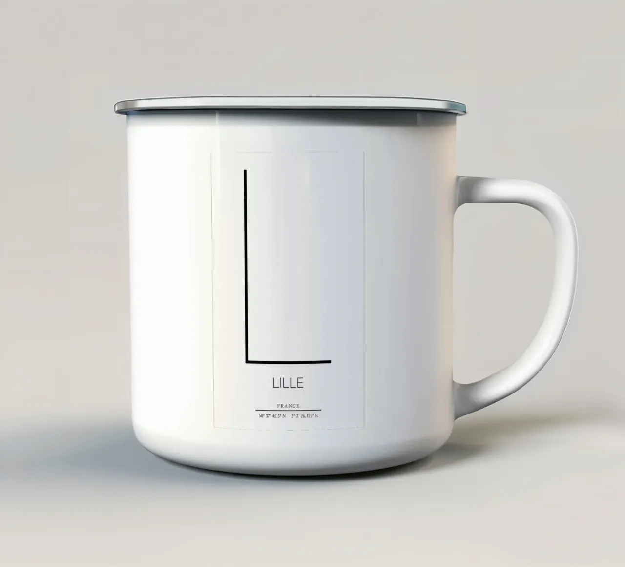 LILLE - blanc tazza in smalto da CityLights