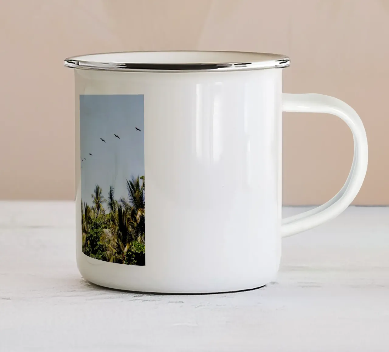 Uccelli in Costa Rica tazza in smalto da fotokunst