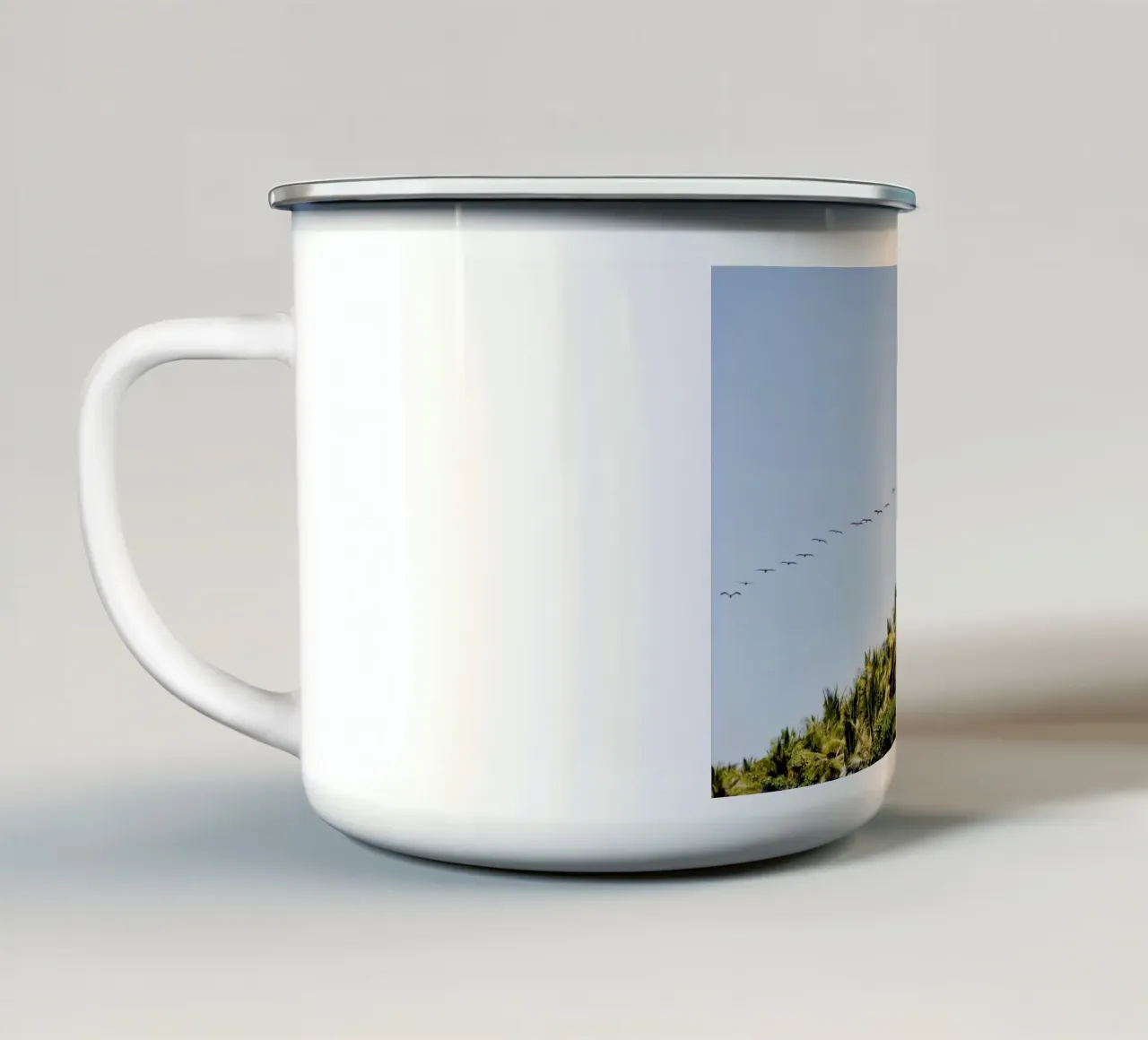 Uccelli in Costa Rica tazza in smalto da fotokunst