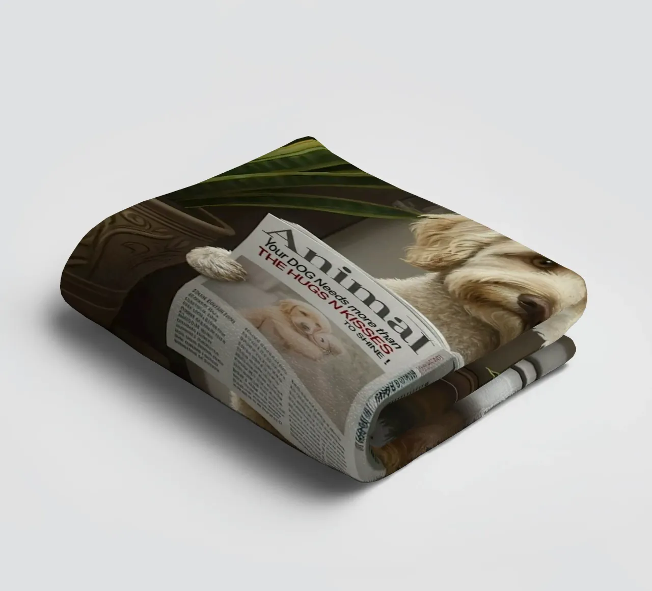 Dog Reading Magazine on Toilet asciugamano da bagno da Attaboy Dsgn