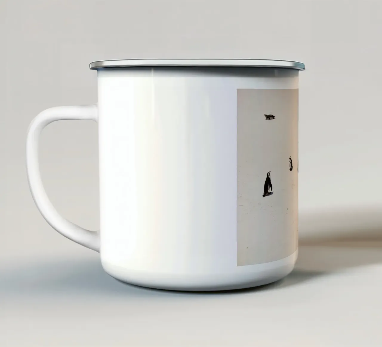 Pinguini in Sudafrica (Città del Capo) tazza in smalto da Simon Koy